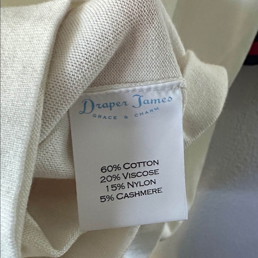 Draper James - Cream Top with Red and Blue Accents - Picture 5 of 5